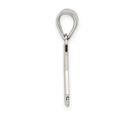 Sterling Silver 925 Rhodium-Plated Letter K Initial Pendant  Solid & Elegant Design