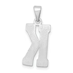 Sterling Silver 925 Rhodium-Plated Letter K Initial Pendant  Solid & Elegant Design