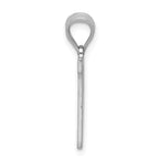 Sophia Jewelers 925 Sterling Silver Rhodium-Plated N Initial Pendant Casted Solid
