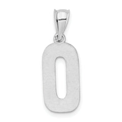 Sterling Silver 925 Rhodium-Plated Initial O Pendant  Elegant Solid Cast Design