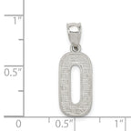 Sterling Silver 925 Rhodium-Plated Initial O Pendant  Elegant Solid Cast Design