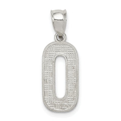 Sterling Silver Rhodium-plated Letter O Initial Pendant