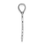 Sterling Silver 925 Rhodium-Plated Letter R Initial Pendant Elegant Cast Design