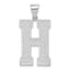 Sterling Silver Rhodium-plated Letter H Initial Pendant