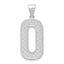 Sterling Silver Rhodium-plated Letter O Initial Pendant