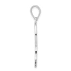 Sterling Silver 925 Rhodium-Plated Large Initial R Pendant Elegant, Casted Design