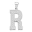 Sterling Silver Rhodium-plated Letter R Initial Pendant