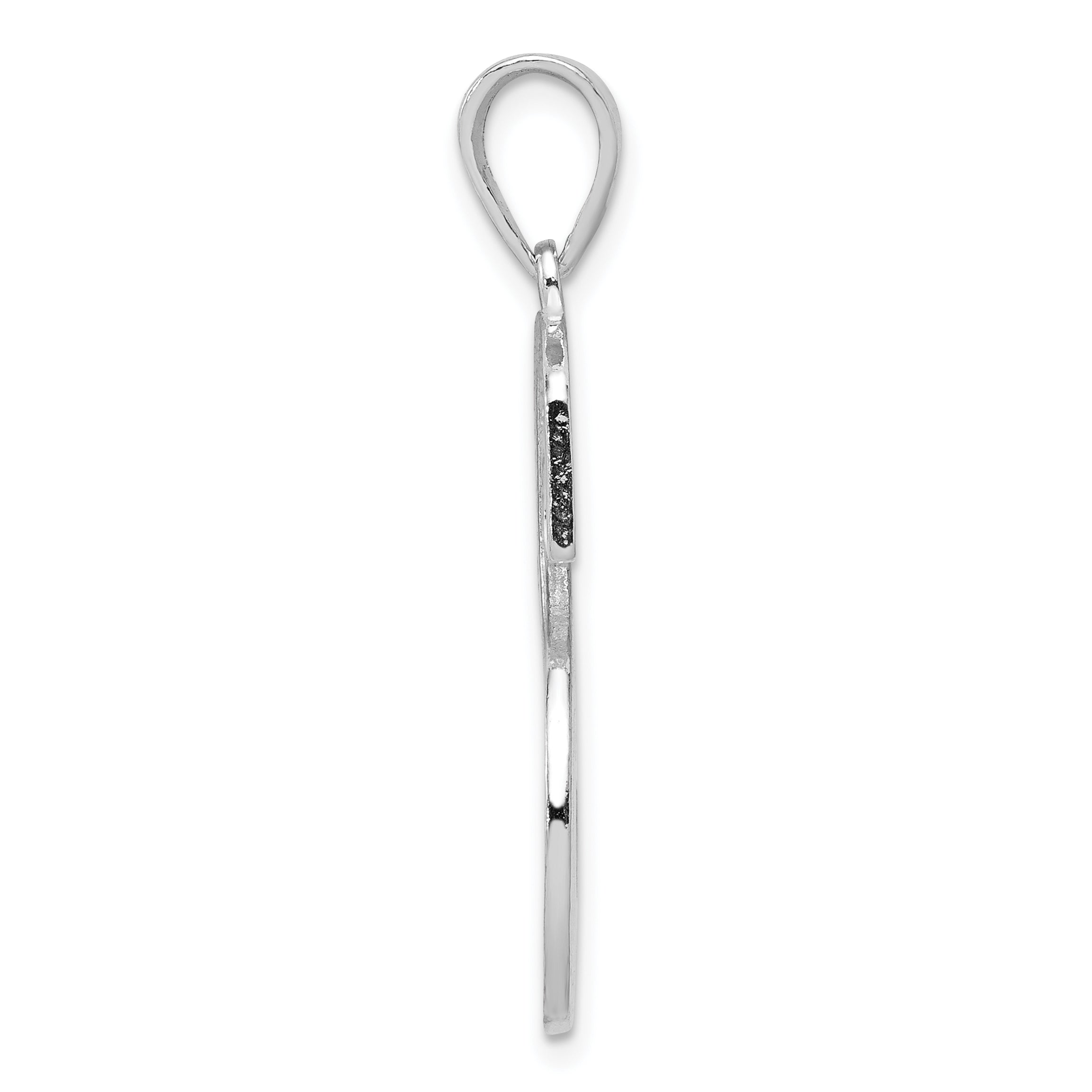Sophia Jewelers Sterling Silver 925 Rhodium-Plated S Initial Pendant  Large, Casted Design Secondary image