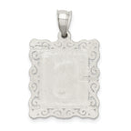 Sterling Silver 925 Diamond-Cut Initial S Pendant with Anti-Tarnish Finish