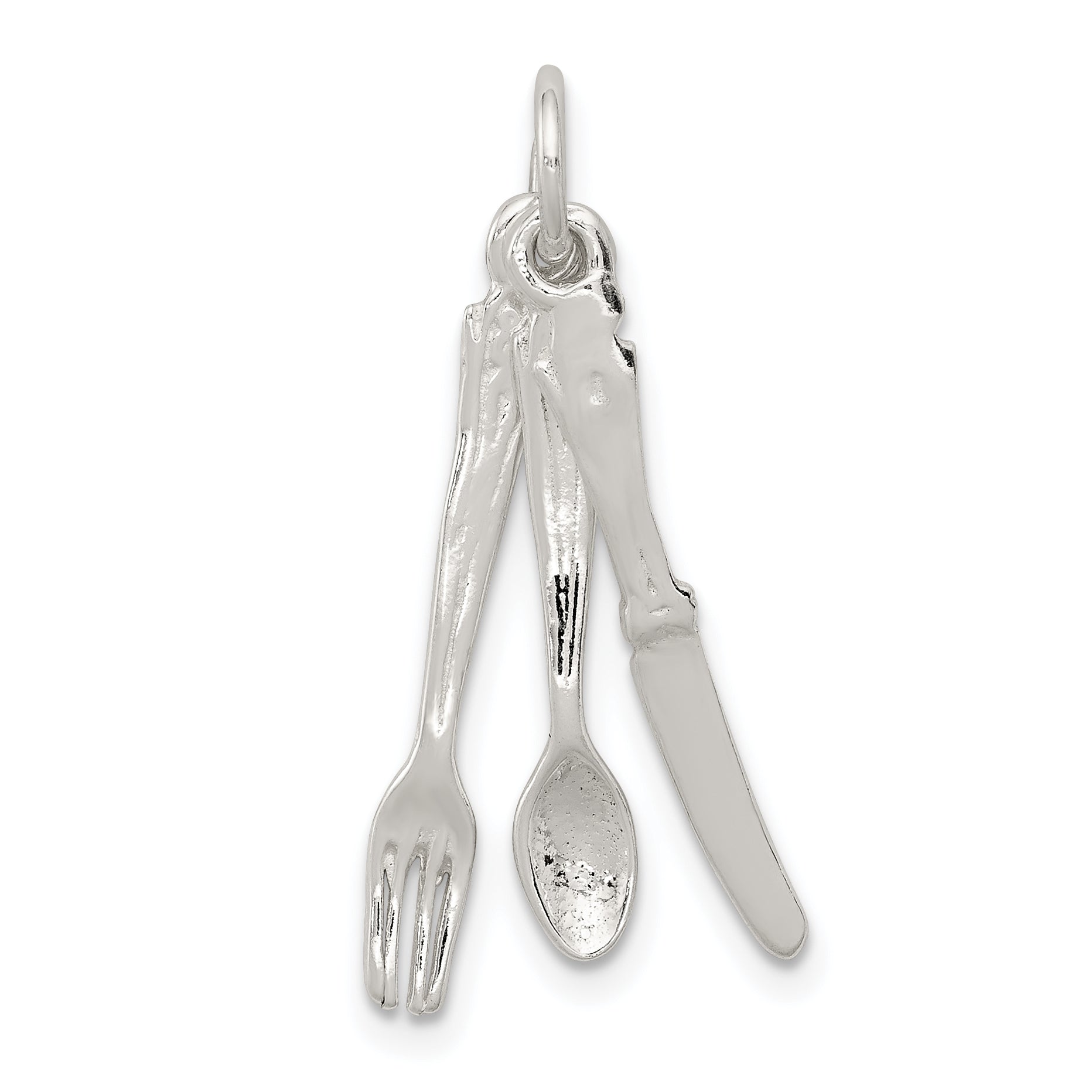 Sterling Silver Knife, Fork & Spoon Charm Main image