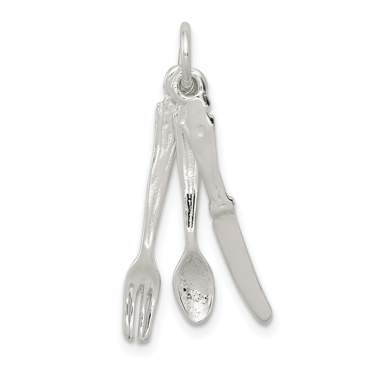 Sterling Silver Knife, Fork & Spoon Charm