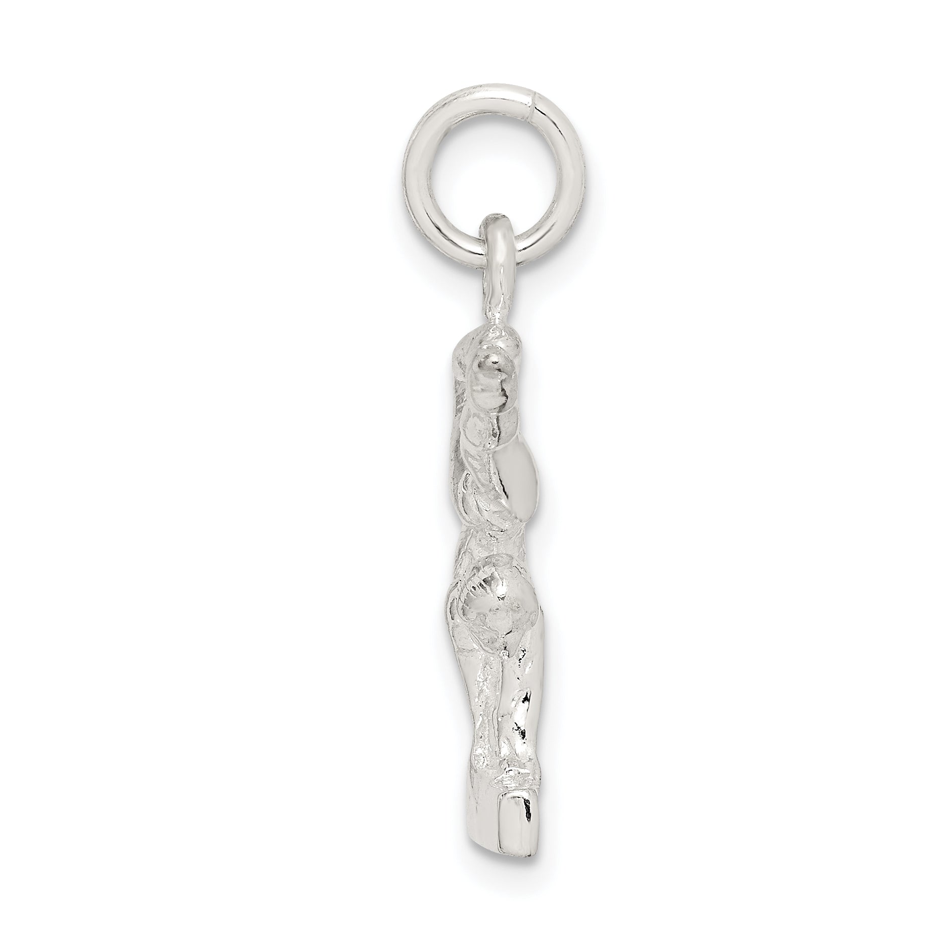 Sterling Silver 925 Gymnast Charm with Polished 3D Design Anti-Tarnish Finish Secondary image