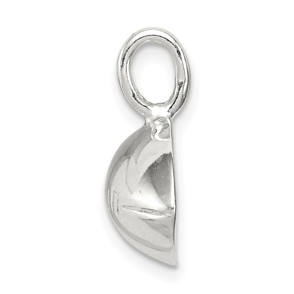 Sterling Silver Football Charm with Polished Finish and Anti-Tarnish Coating Secondary image