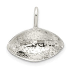 Sterling Silver Football Charm with Polished Finish and Anti-Tarnish Coating