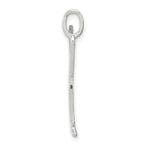Sterling Silver 925 Karate Charm with Polished Anti-Tarnish Finish