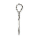 Sterling Silver 925 Skier Pendant with Polished Anti-Tarnish Finish