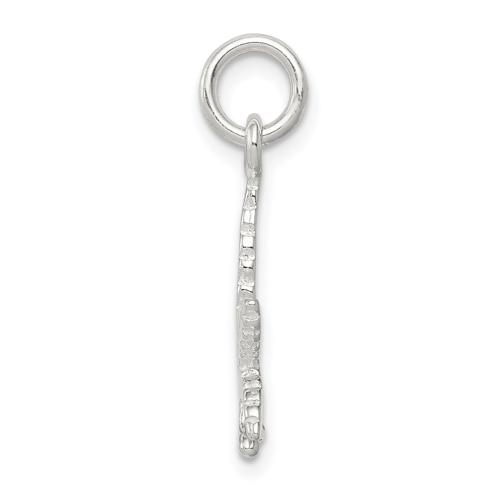 Sterling Silver 925 Leaf Charm with Anti-Tarnish Finish Cast Design Secondary image