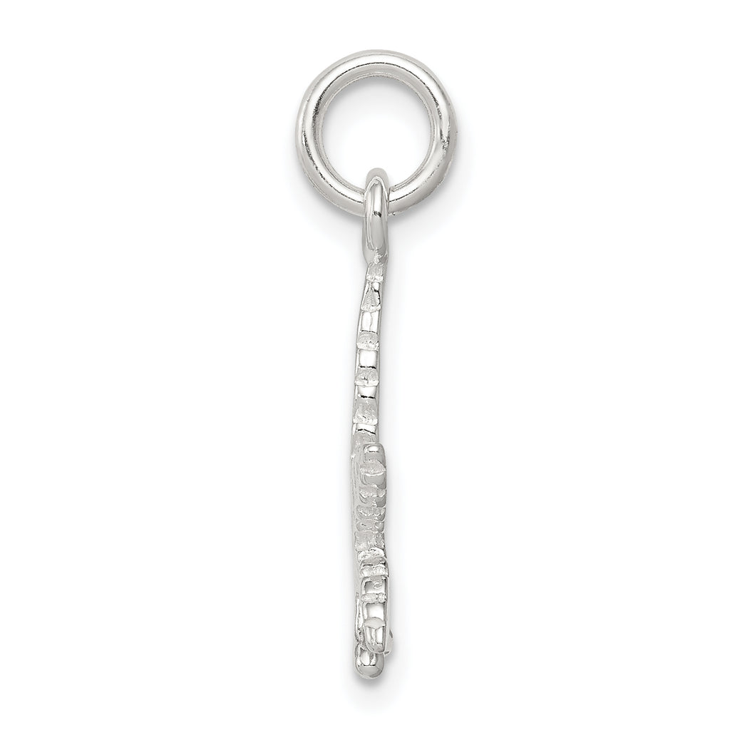 Sterling Silver 925 Leaf Charm with Anti-Tarnish Finish Cast Design