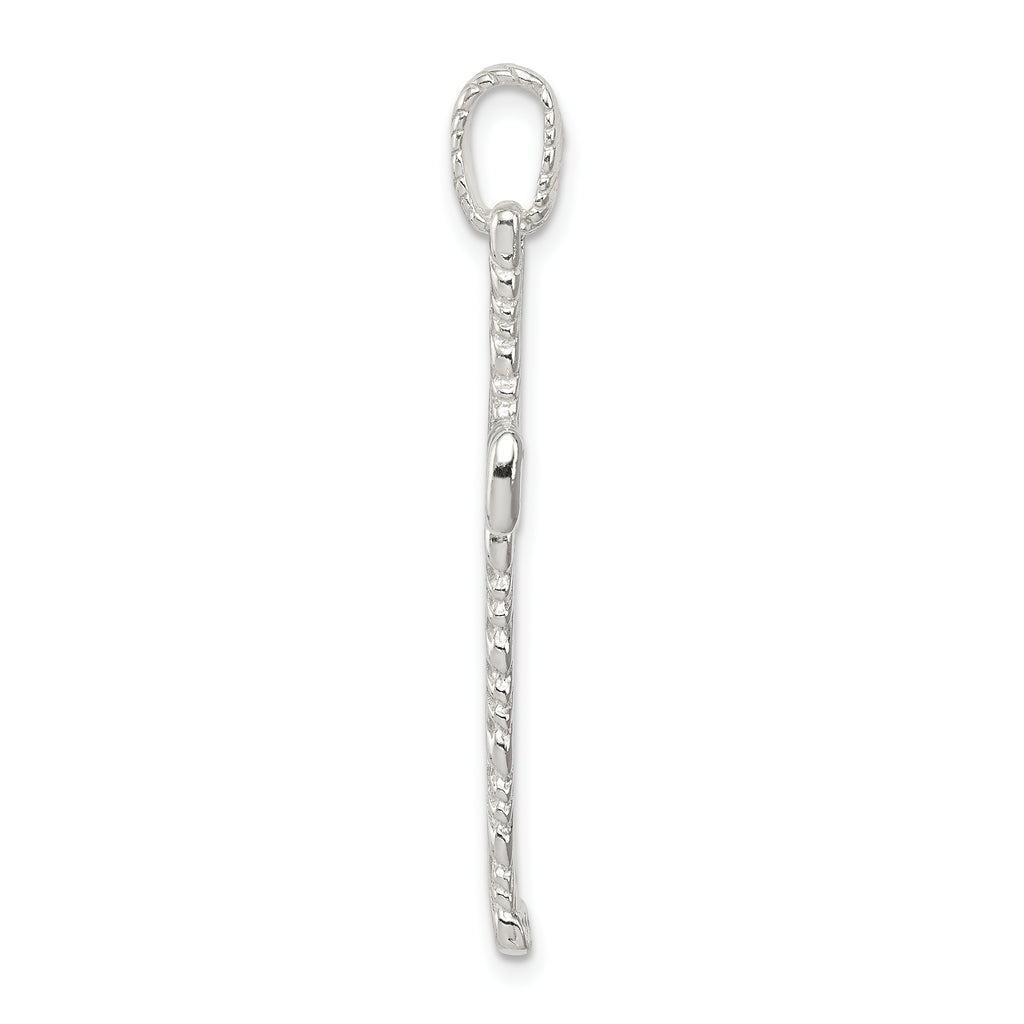 Sterling Silver 925 Latin Cross Charm Polished Finish with Anti-Tarnish Protection