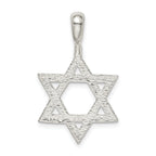Sterling Silver 925 Star of David Charm with Polished Anti-Tarnish Finish