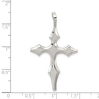 Sterling Silver 925 Polished Passion Cross Pendant with Anti-Tarnish Finish
