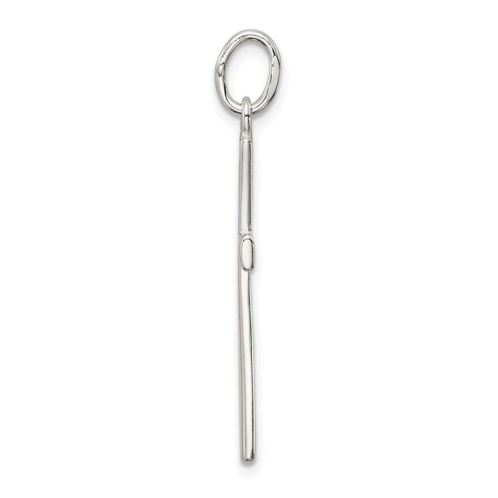 Sterling Silver 925 Polished Cross Charm with Anti-Tarnish Finish