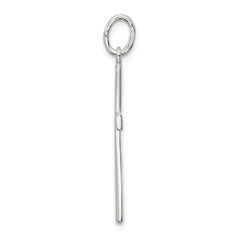 Sterling Silver 925 Polished Cross Charm with Anti-Tarnish Finish