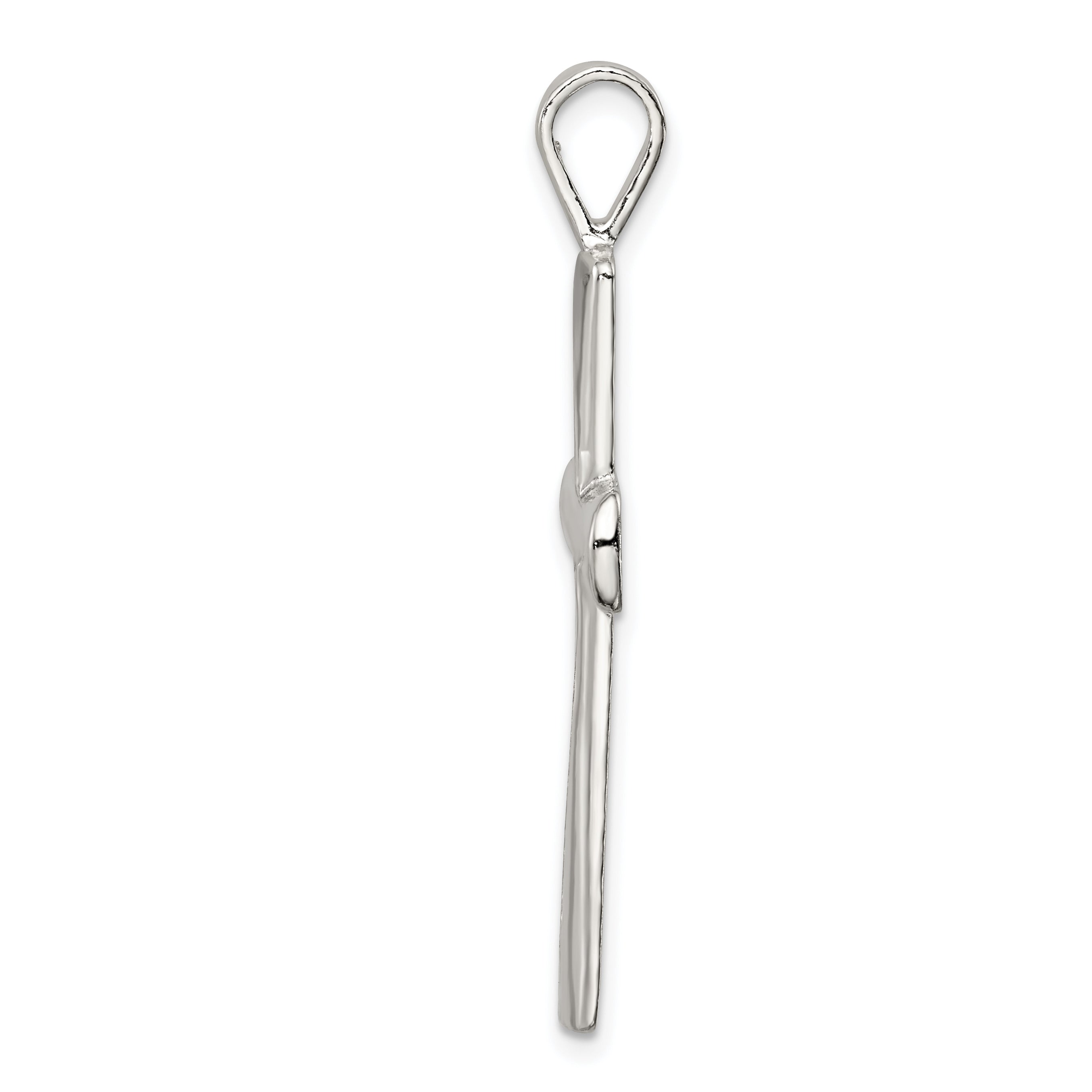 Sterling Silver 925 Cross Pendant with Polished Finish and Anti-Tarnish Coating Secondary image