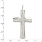 Sterling Silver 925 Cross Pendant with Polished Anti-Tarnish Finish