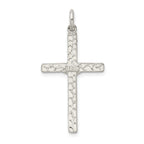 Sterling Silver 925 Crucifix Pendant with Polished Finish and Anti-Tarnish Coating
