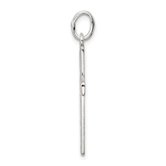 925 Sterling Silver Cross Charm with Polished Anti-Tarnish Finish