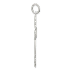 Sterling Silver 925 INRI Cross Pendant with Polished Anti-Tarnish Finish