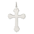 Sterling Silver 925 INRI Cross Pendant with Polished Anti-Tarnish Finish