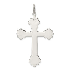 Sterling Silver 925 INRI Cross Pendant with Polished Anti-Tarnish Finish