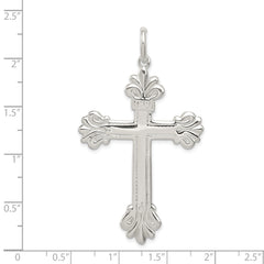 Sterling Silver 925 INRI Cross Pendant with Polished Anti-Tarnish Finish