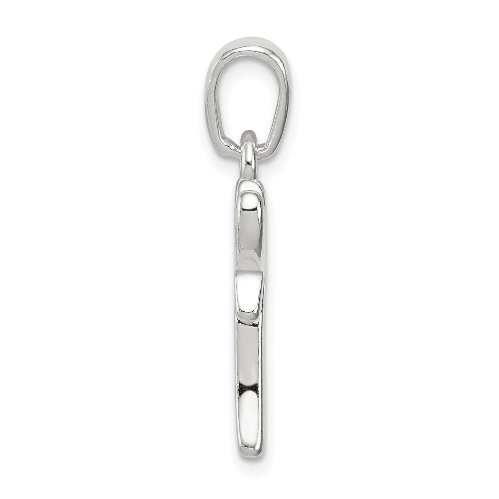 Sterling Silver 925 Chai Pendant with Polished Anti-Tarnish Finish
