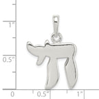 Sterling Silver 925 Chai Pendant with Polished Anti-Tarnish Finish