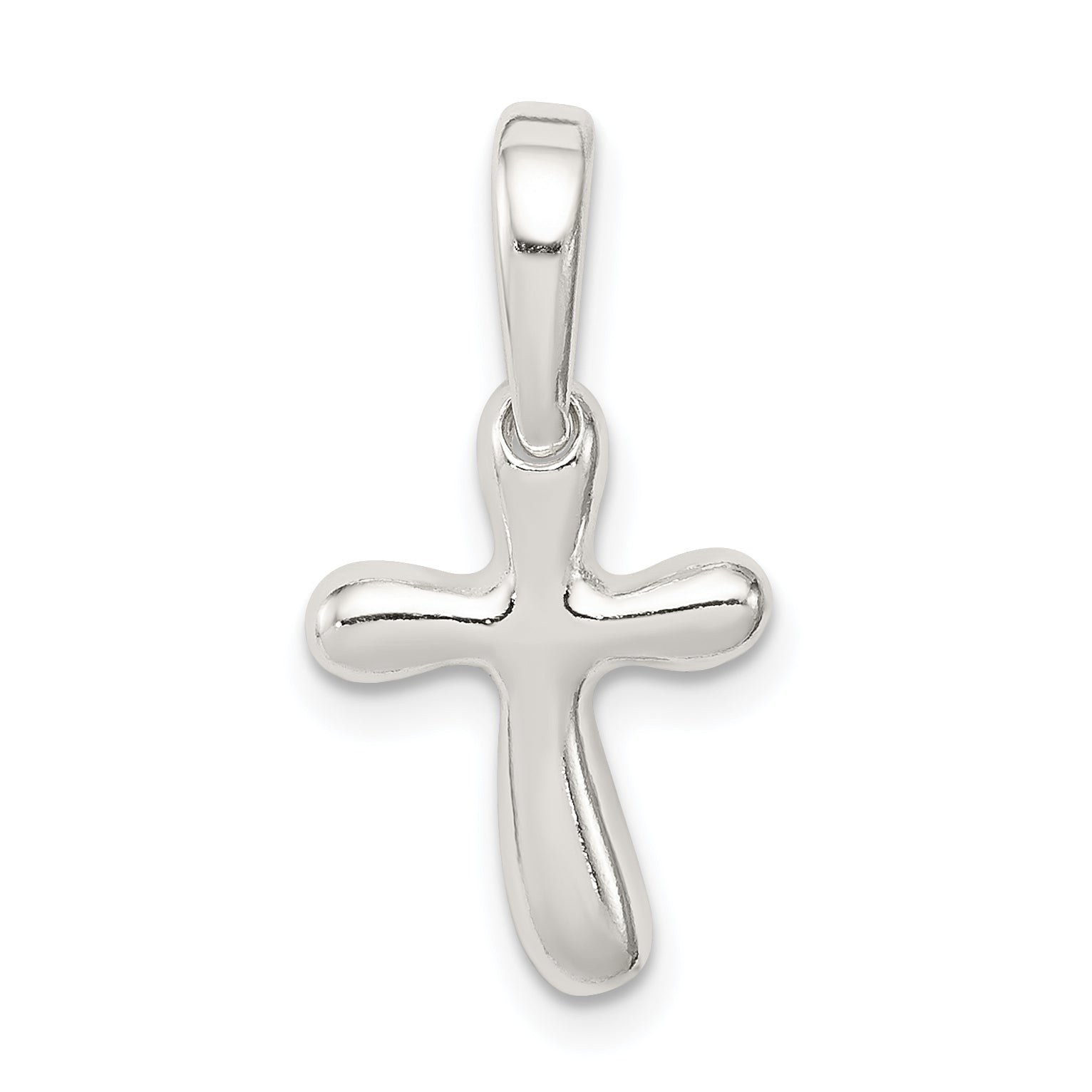 Sterling Silver Tiny Freeform Cross Charm Main image