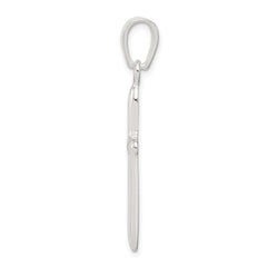 Sterling Silver 925 Polished Cross Pendant with Anti-Tarnish Finish
