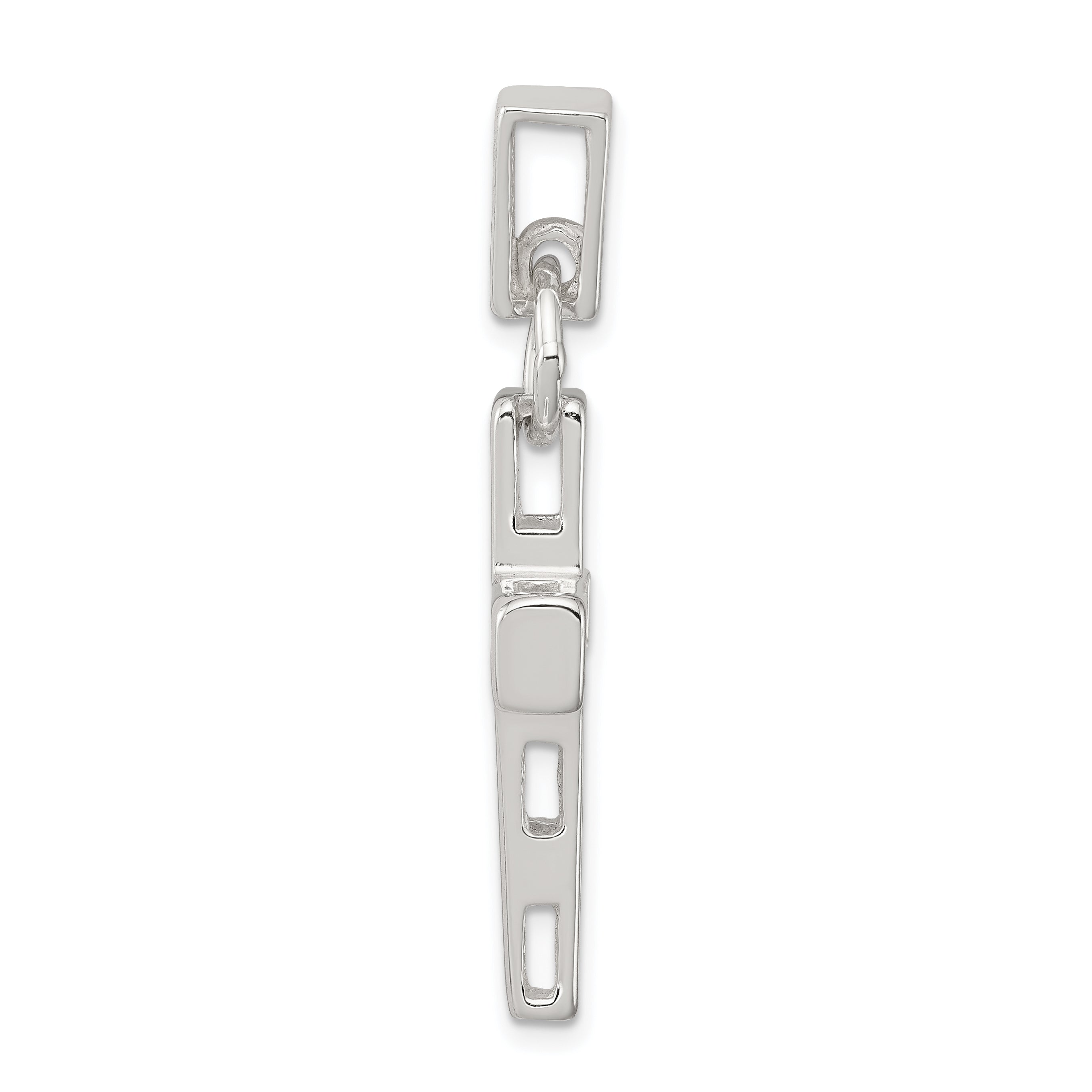 925 Sterling Silver Cross Pendant with Polished Finish and Anti-Tarnish Coating