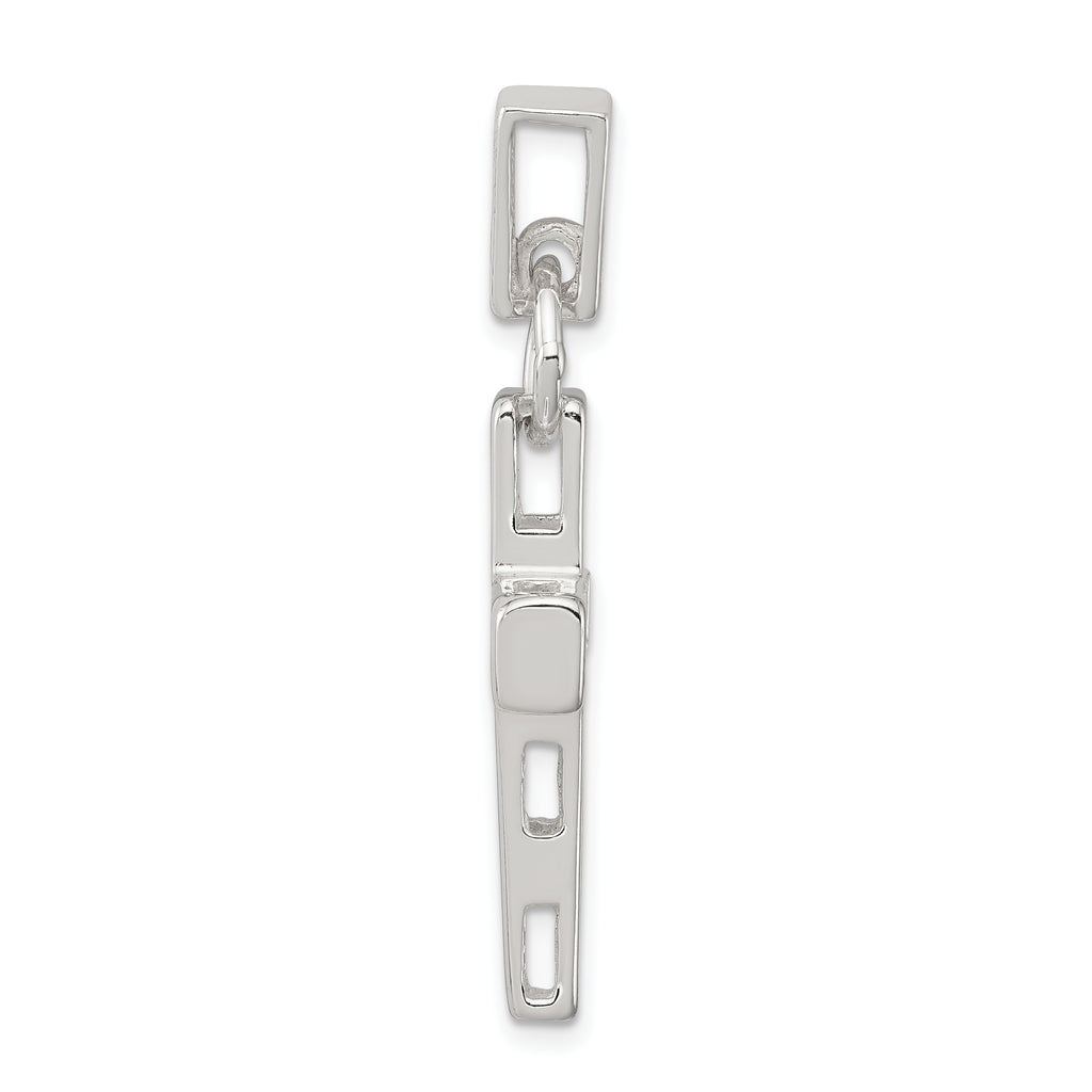 925 Sterling Silver Cross Pendant with Polished Finish and Anti-Tarnish Coating