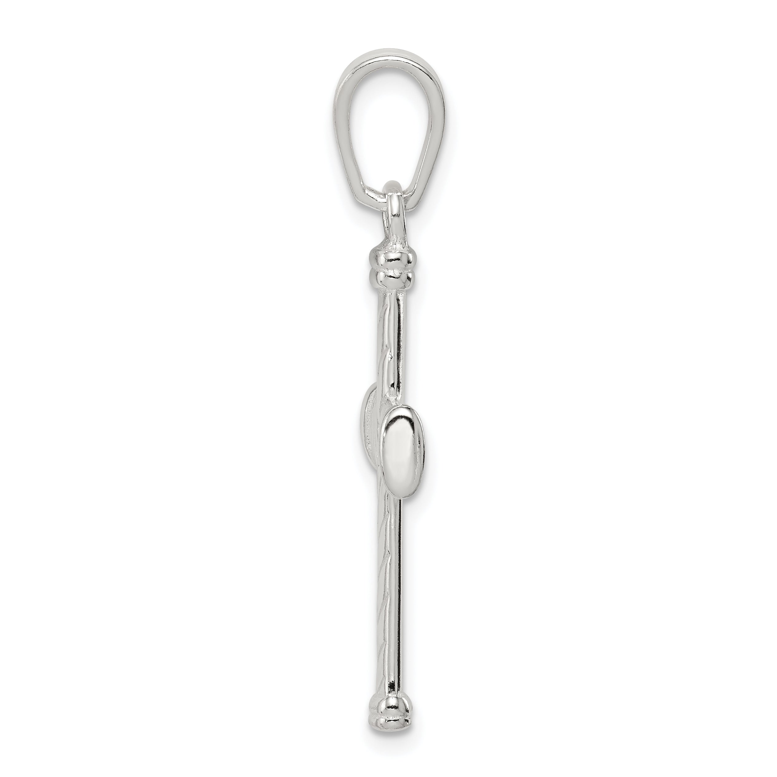 Sterling Silver 925 Reversible Cross Pendant with Polished 3D Design