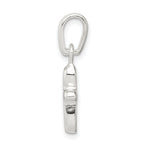 Sterling Silver 925 Solid Cross Pendant with Polished Anti-Tarnish Finish for Children