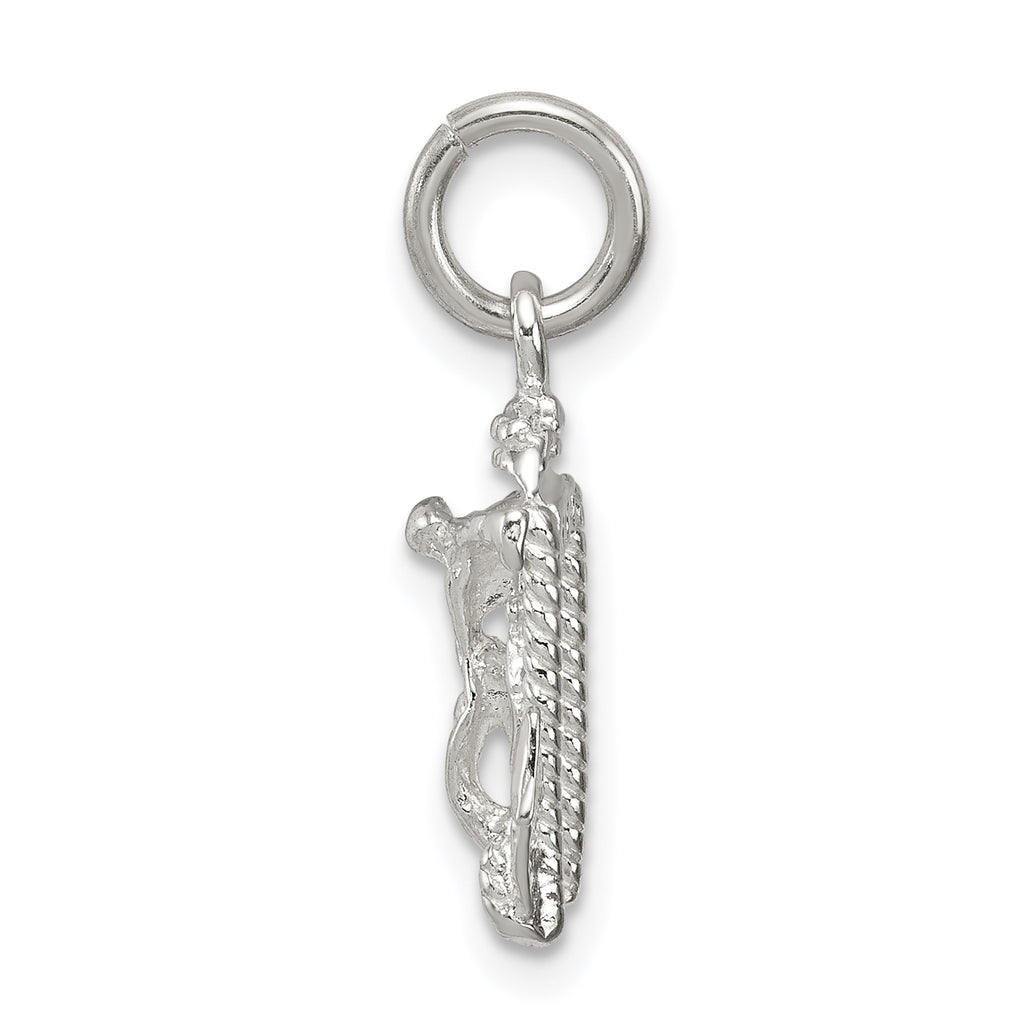 Sterling Silver Mariners Cross Charm with Polished Finish and Anti-Tarnish Coating