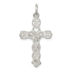Sterling Silver 925 Crucifix Charm with Polished Finish and Anti-Tarnish Coating