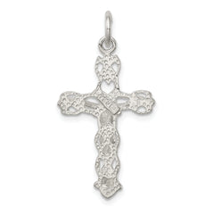 Sterling Silver 925 Crucifix Charm with Polished Finish and Anti-Tarnish Coating