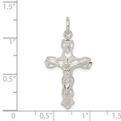 Sterling Silver 925 Crucifix Charm with Polished Finish and Anti-Tarnish Coating