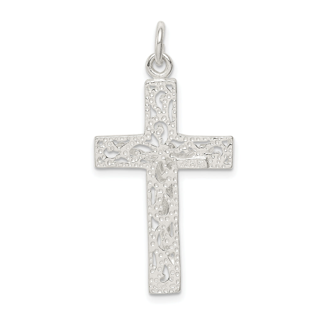 Sterling Silver 925 Crucifix Pendant with Polished Anti-Tarnish Finish