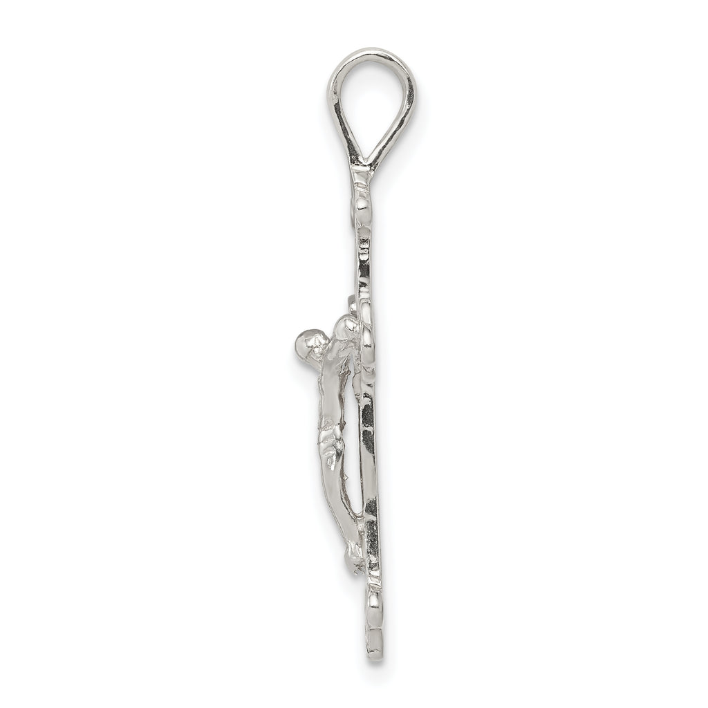 Sterling Silver 925 Crucifix Pendant with Polished Anti-Tarnish Finish