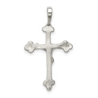 Sterling Silver 925 Crucifix Pendant with Polished Anti-Tarnish Finish